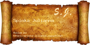 Spinka Julianna névjegykártya
